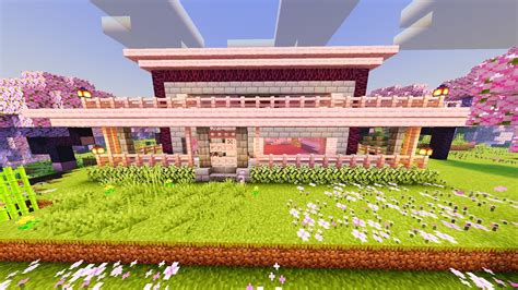 Tutorial C Mo Construir Una Casa De Minecraft En El Bioma De Cerezos