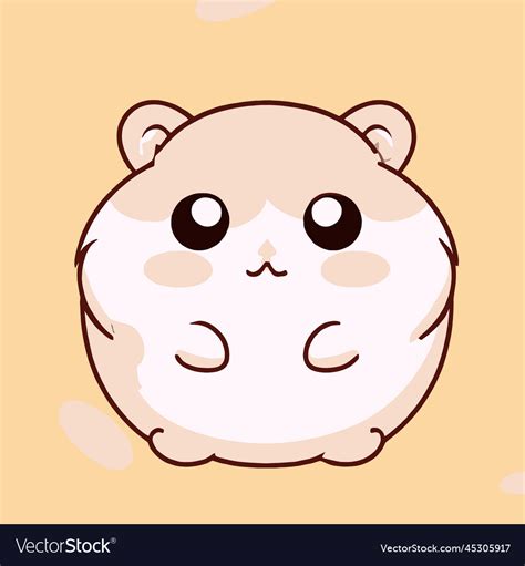 Cute hamster kawaii chibi drawing style Royalty Free Vector