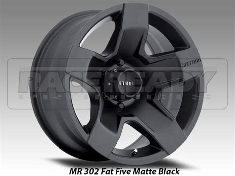 Race Ready Method 302 Fat Five Matte Black Truck Wheel