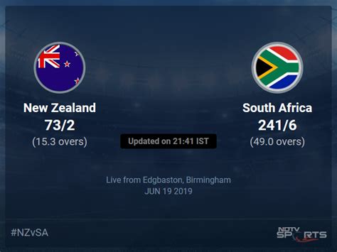 New Zealand vs South Africa live score over Match 25 ODI 11 15 updates ...