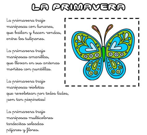 Recursos Para EducaciÓn Infantil Poesias Y Adivinanzas De Mariposas