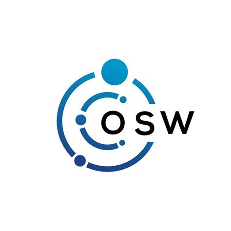 Osw Letter Technology Logo Design On White Background Osw Creative