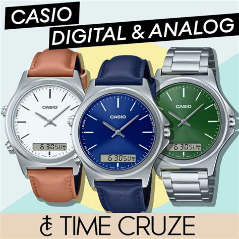 Time Cruze Casio Mtp Vc Series Digital Analog Men Watch Mtp