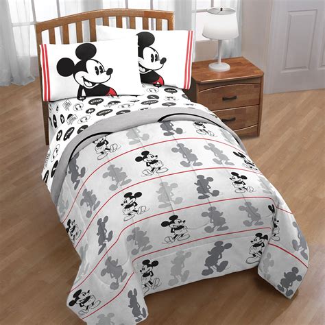 Mickey Mouse Disney Jersey Cartoon 4 Piece Twin Bed In A Bag