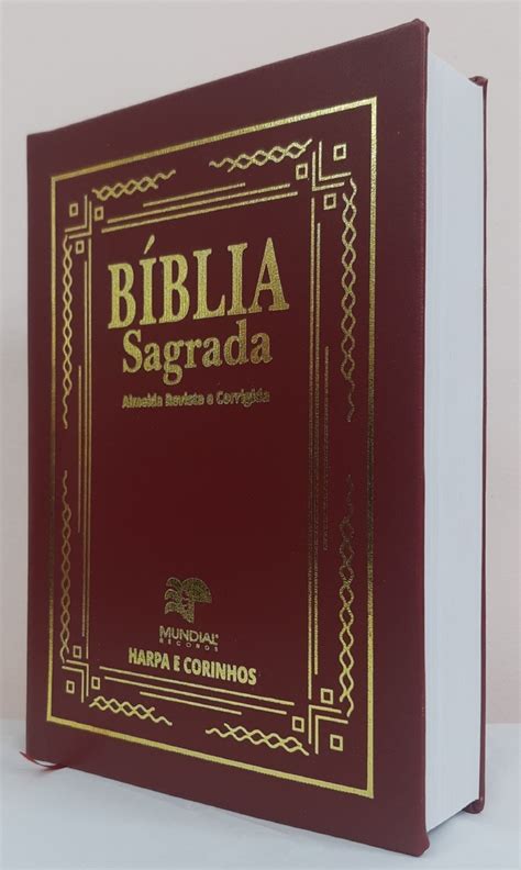 Bíblia letra jumbo harpa capa dura vinho