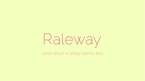 Raleway Font Family : Download Free for Desktop & Webfont