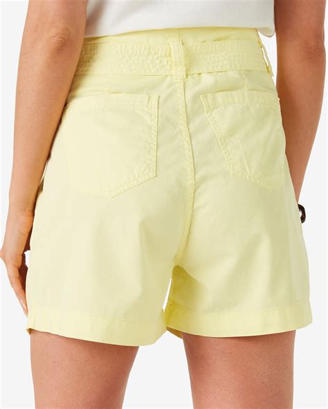 Riachuelo Short Jeans Color Feminino Clochard Amarra O Amarelo Ak By