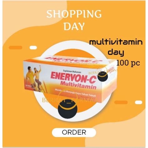 Jual PROMO Enervon C 25 Strip X 4 Enervon C Box Isi 100 Tablet