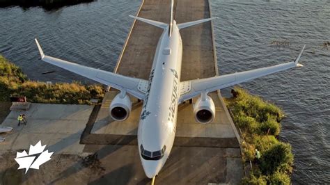 Drone Flies Over Westjets First 737 Max 8 In Renton Youtube