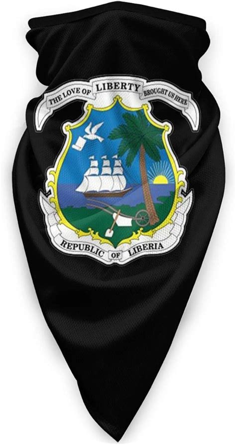 Amazon.com: Liberian Coat of Arms Liberia Flag Face Cover Fashion ...