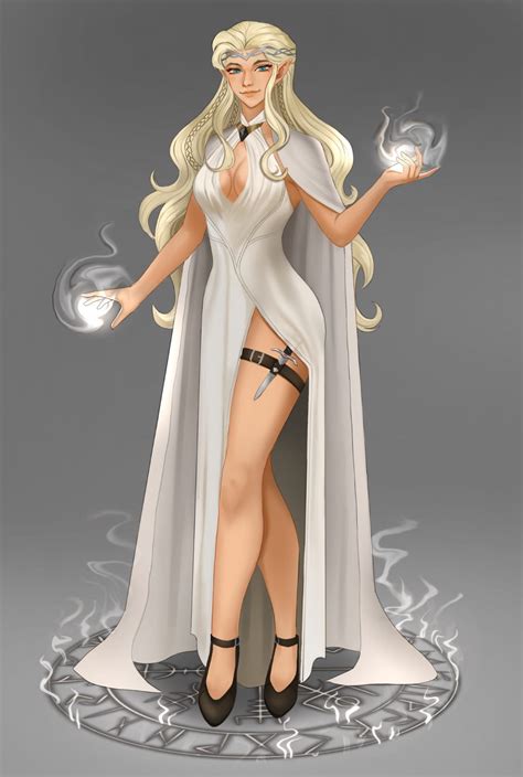 OC Art My Wizard High Elf Lady Cinder R DnD