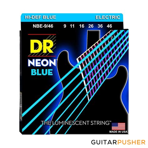 Dr Nbe 9 Hi Def Neon Blue K3 Coated Light Electric Guitar Strings 9 42 Jolly Music