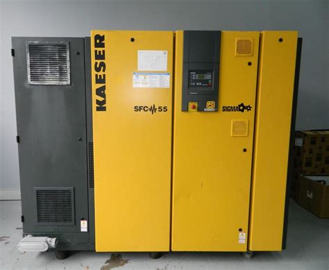 75 HP KAESER SCF55 Rotary Screw Air Compressor With 300 Gallon Air Tank