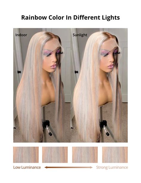 Unice X Lace Front Glossy Blonde With Silver Highlight Straight Wig