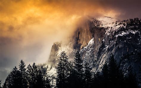 Earths Breathtaking Views: Half Dome Winter Sunset, Yosemite National Park, California [OC ...