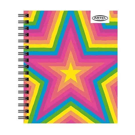 Cuaderno Book Hj Mm Artel Arcoiris Fluor Arte Sano Libreria