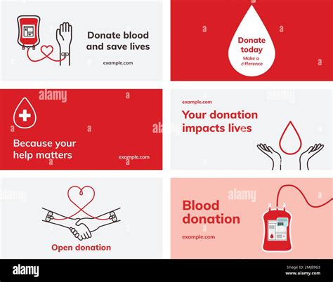 Blood Donation Campaign Template Vector Blog Banner In Minimal Style