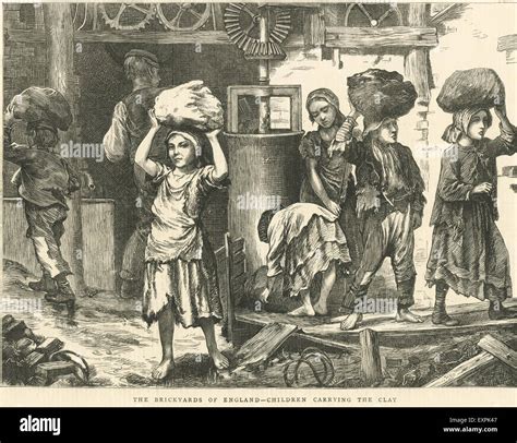 1880s Uk Child Labour Book Plate Stock Photo Alamy