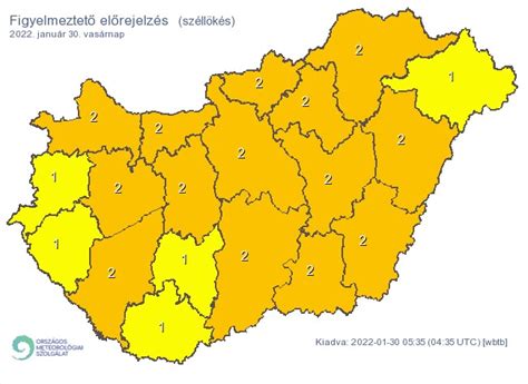 Országos figyelmeztetést adott ki a meteorológiai szolgálat napiaktualis