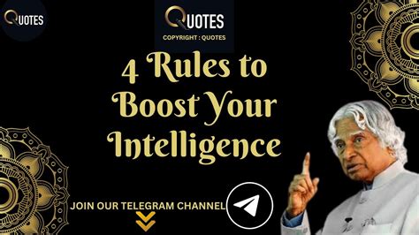 4 Rules To Boost Your Intelligence DR APJ ABDUL KALAM QUOTES