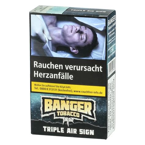 Banger Tobacco Triple Air Sign Shisha Tabak G