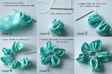 Fabric Flower Tutorial For The Girls Pinterest Flower Headbands