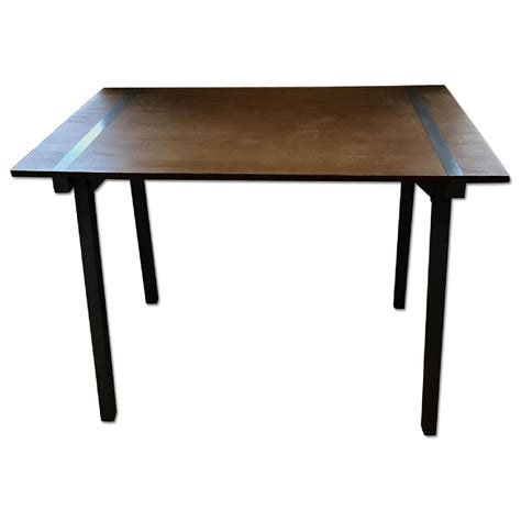 Industrial Wood & Metal Drafting Table - AptDeco