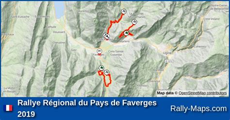 Streckenverlauf Rallye Régional du Pays de Faverges 2019 Coupe