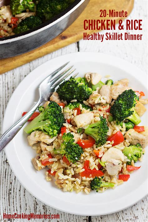 20-Minute Chicken and Rice Skillet Dinner Recipe - Home Cooking Memories