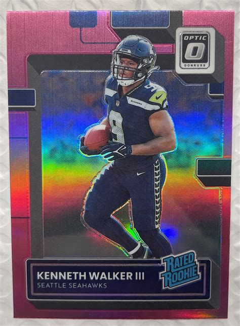 2022 Panini Optic Donruss Kenneth Walker III Rated Rookie Pink Parallel