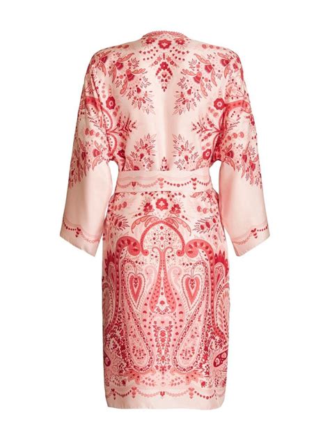 ETRO Paisley Print Silk Robe Farfetch