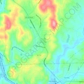 Collinsville topographic map, elevation, terrain