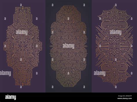 Vector Set Of Art Deco Design Elements Labels And Frames For Luxury