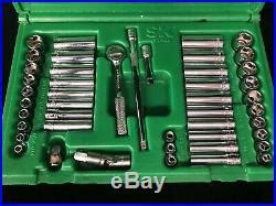 SK Tools 44 Piece 3 8 Drive 6 Point SAE Metric Standard And Deep Socket