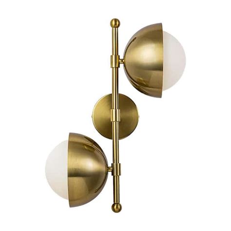 EDISLIVE Lueck 11 81 In 2 Light Gold Modern Wall Sconce With Frosted