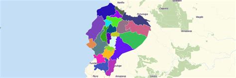 Map of Ecuador Provinces - Mapline