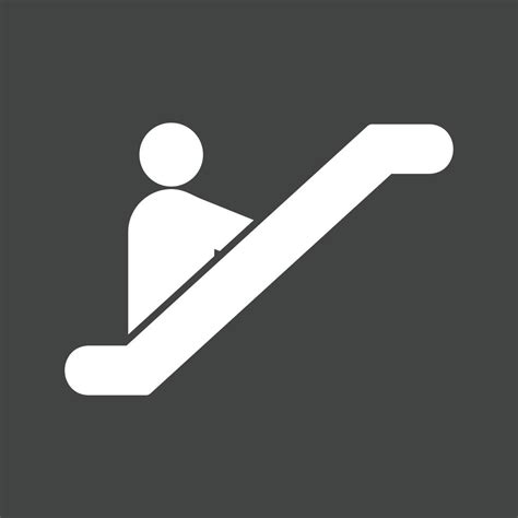 Escalator Glyph Inverted Icon 14380824 Vector Art At Vecteezy