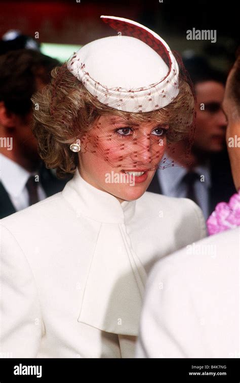 Princess Diana opens the World Travel Market in Olympia November 1985 Stock Photo - Alamy