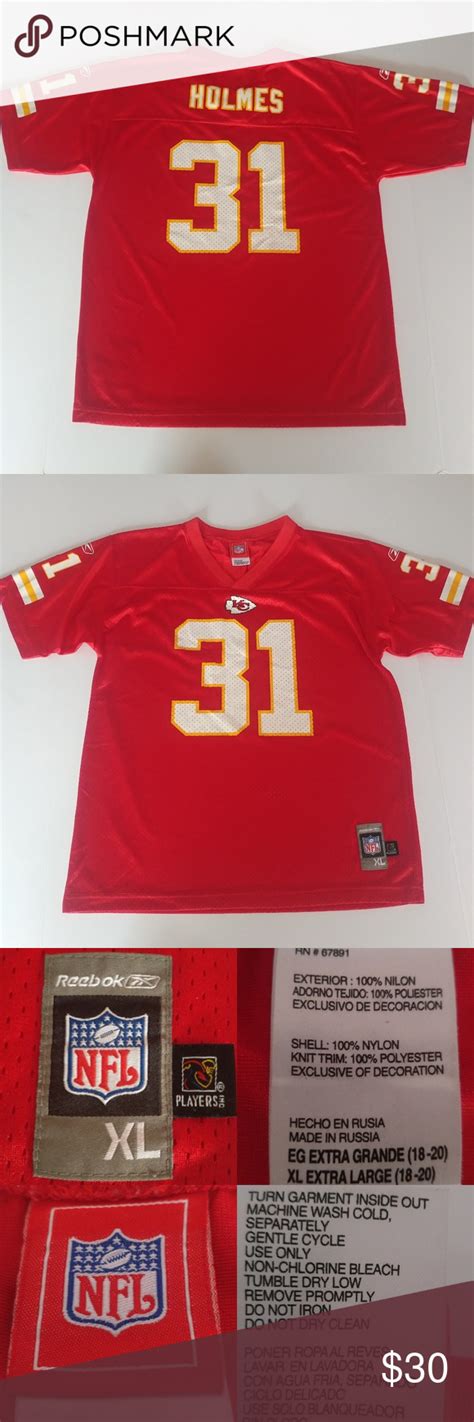 NFL #31 Priest Holmes Kansas City Chiefs Jersey XL | Holmes, Kansas ...