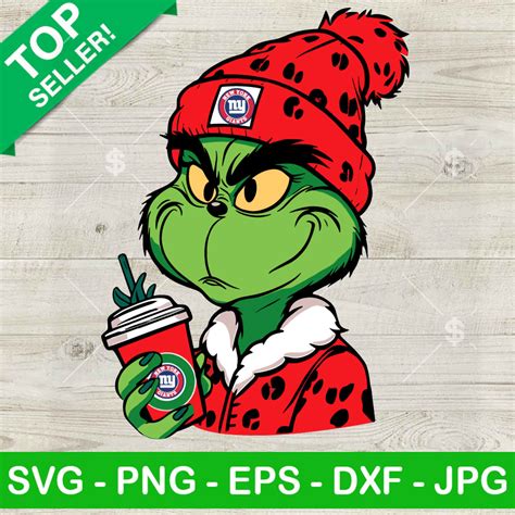 Bougie Leopard Grinch New York Giants Svg Grinch Coffee Cup Svg