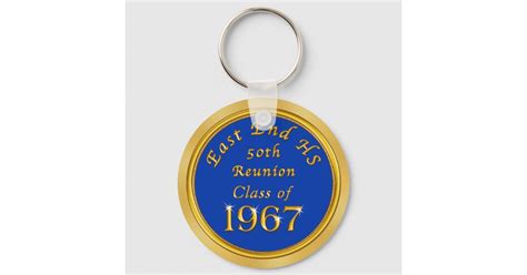 Order Class Reunion Souvenirs in Your Text, Colors Keychain | Zazzle