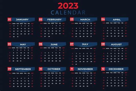 Desktop Calendar 2023 Vector Art, Icons, and Graphics for Free Download