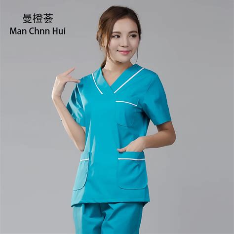 Europe Style Fashion Medical Suit Lab Coat Women Hospital Scrub