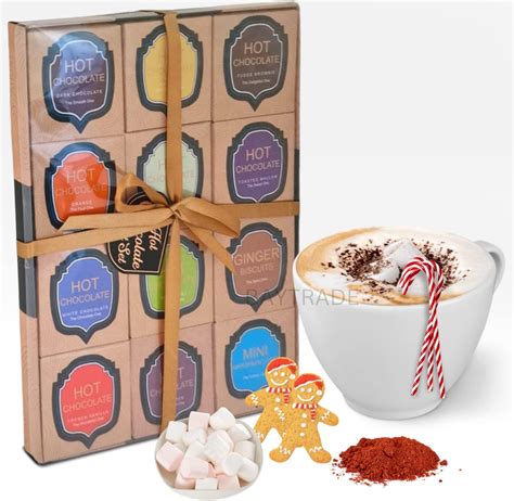 Hot Chocolate T Set 12 Days Of Christmas Cocoa Flavours Luxury