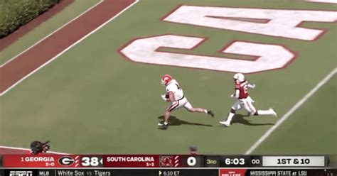 Oscar Delp 4 Star Georgia Freshman Scores First Td Of Uga Career