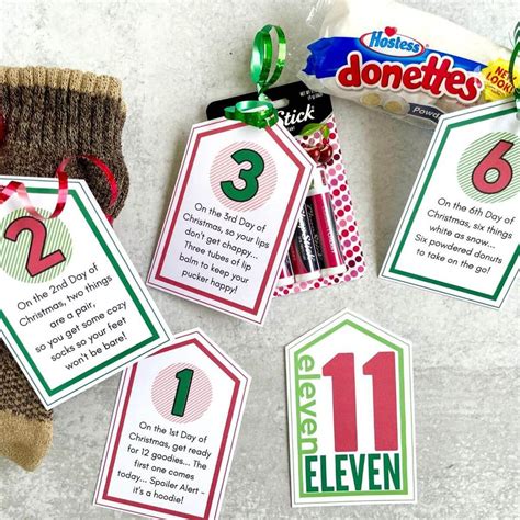 Days Of Christmas Gifts For Him With Printable Gift Tags