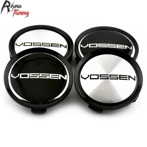 Rhino Tuning 4pcs 74mm 70mm Vossen Emblem Car Wheel Center Caps For A4