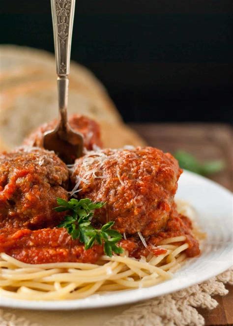 Spaghetti Pasta And Meatballs