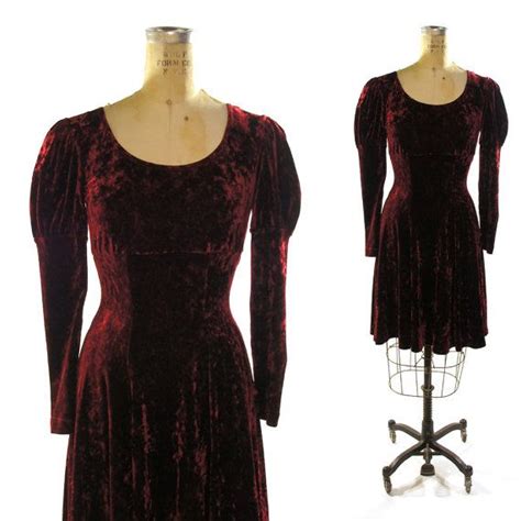 90s Red Velvet Juliette Dress Stretch Crushed Velvet Mini Etsy