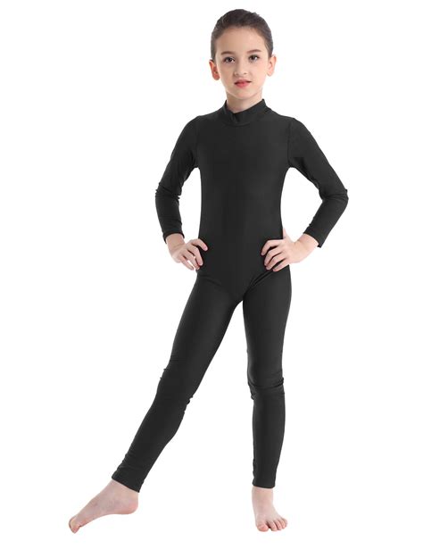 Kaerm Kids Girls Turtleneck Long Sleeve Unitards One Piece Full Body